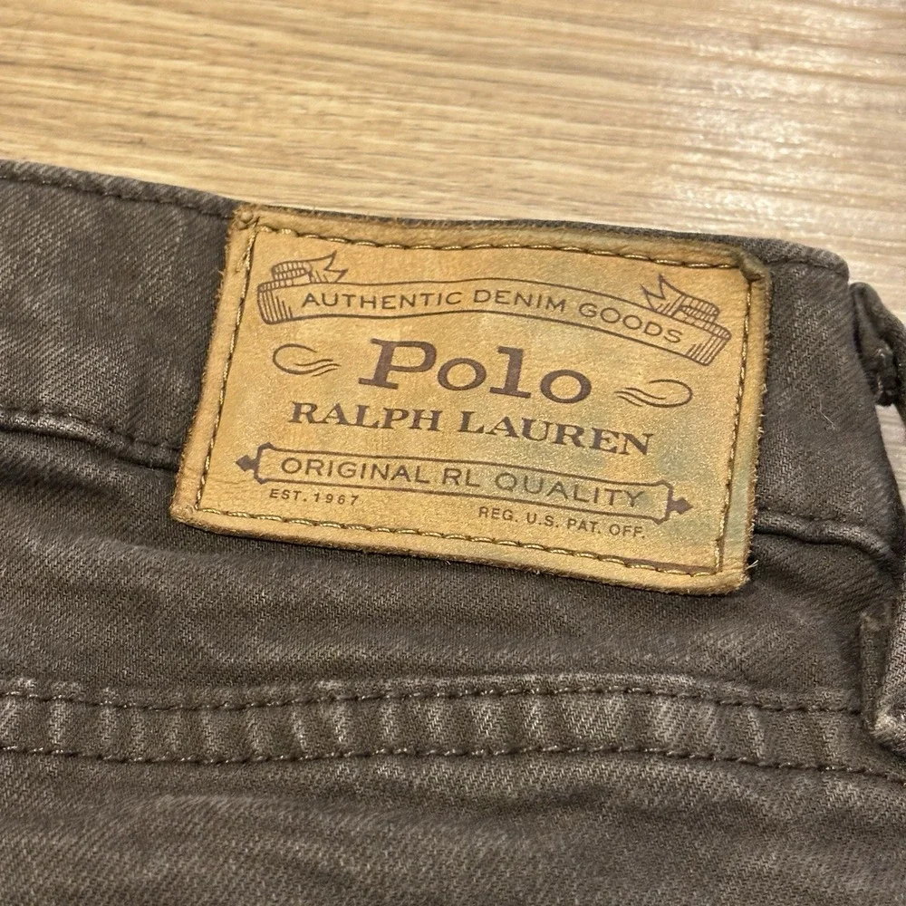 Polo Ralph Lauren Sullivan Slim Jeans Mens 32x30 Brown Straight Leg Stretch Fade